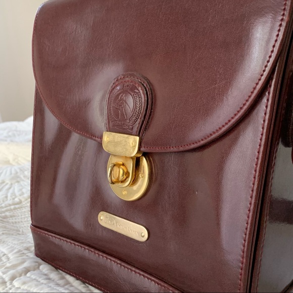 Sold - Vintage Polo Ralph Lauren Burgundy Crossbody Bag - Picture 10 of 15